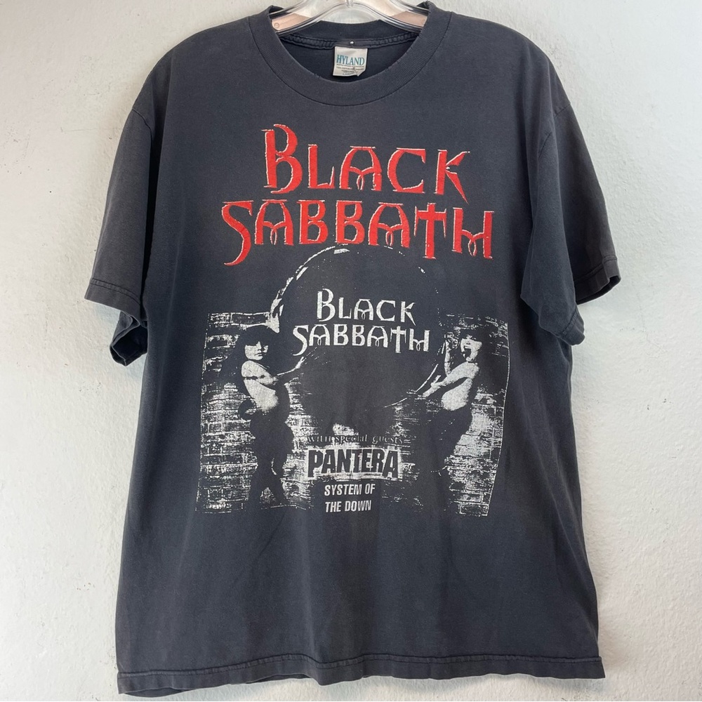 RARE-OZZY OSBORNE, BLACK SABBATH T- SHIRT with PANTERA & SYSTEM OF THE DOWN SZ L